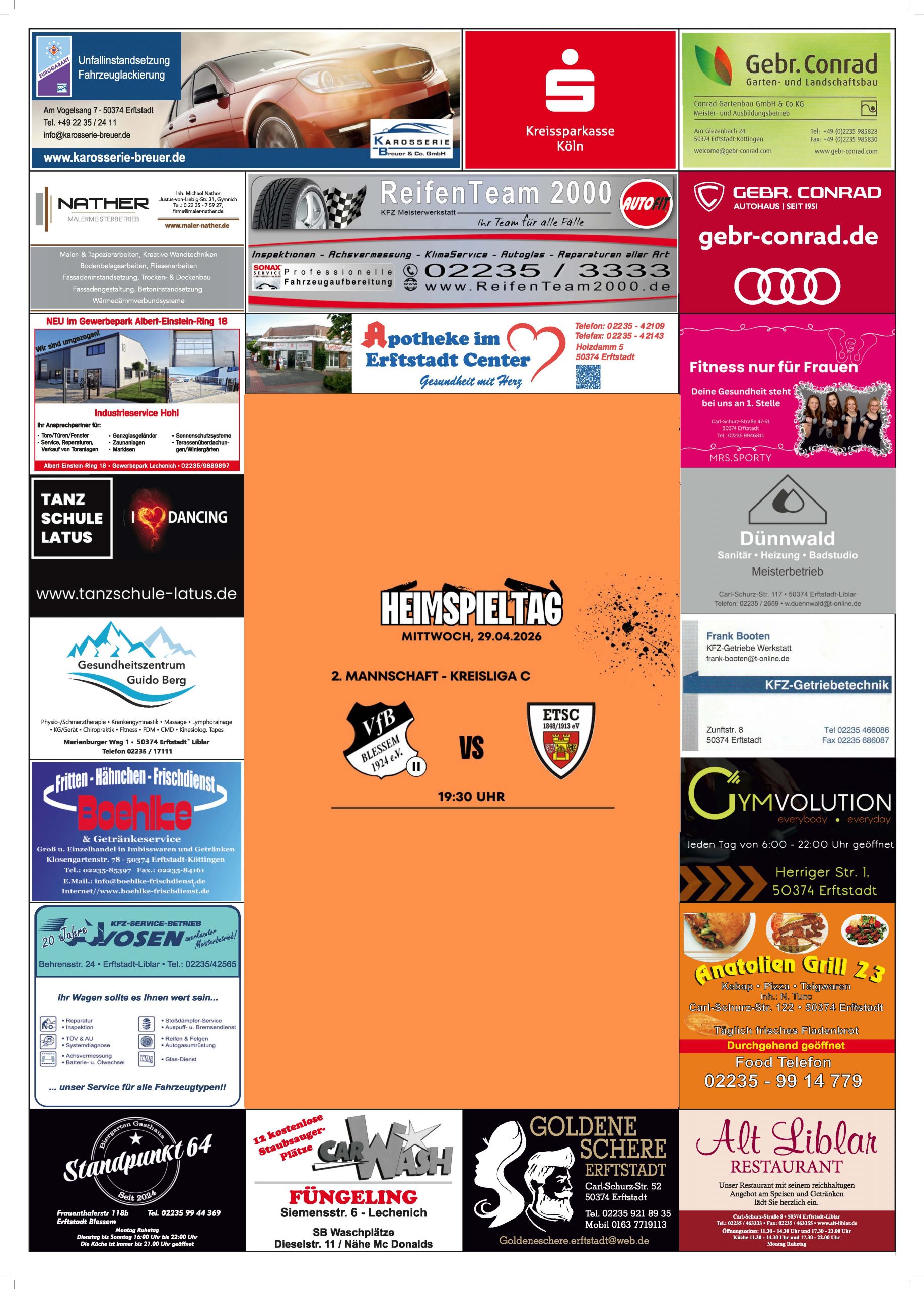 Senioren: Heimspieltag am 29.04.2026