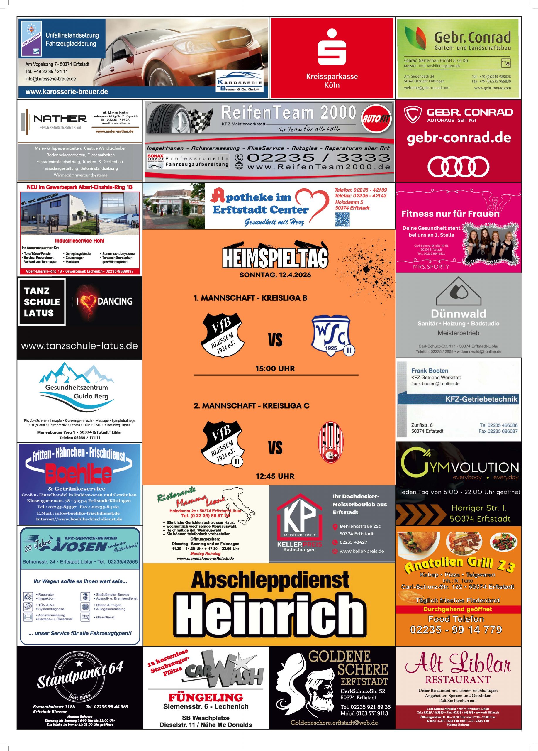 Senioren: Heimspieltag am 12.04.2026